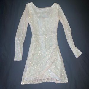 White sparkly dress